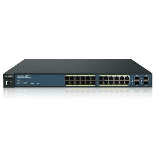 Engenius Neutron EWS 24-Port Managed Gigabit 410W Poe Plus Switch ENG-EWS1200-28TFP